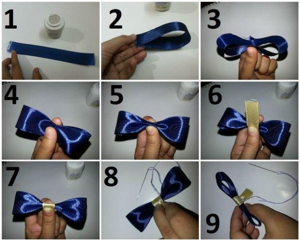 Как правильно сделать бант на елку из ленты