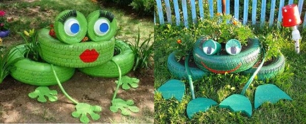 Поделки из покрышек: клумбы, цветники, фигуры, садовая мебель Поделки из покрышек: клумбы, цветники, фигуры, садовая мебель