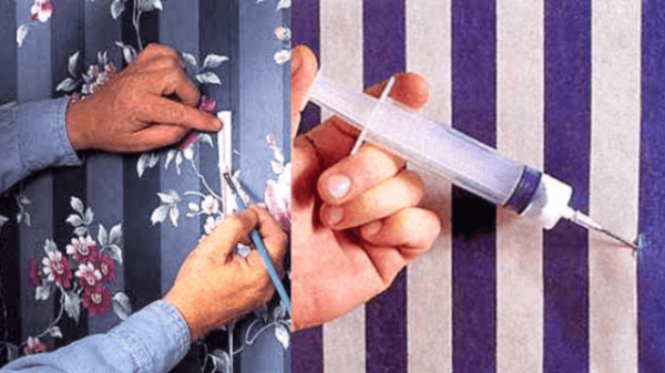 Чем можно подклеить обои?