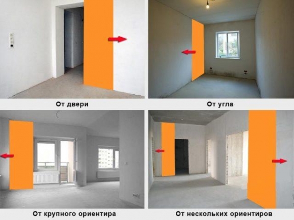 Выбираем ориентир для начала клейки обоев в комнате Выбираем ориентир для начала клейки обоев в комнате