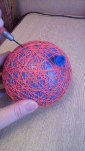 Как сделать шар из ниток