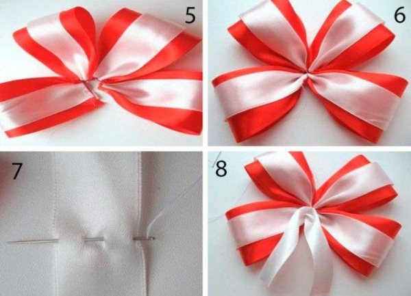 Как правильно сделать бант на елку из ленты