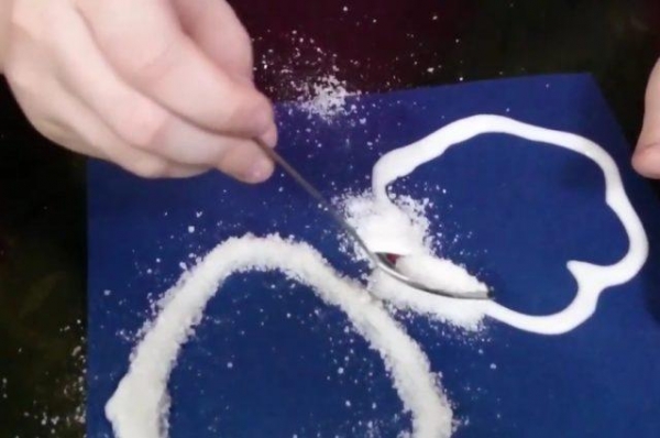 Как правильно рисовать солью, акварелью и клеем Как правильно рисовать солью, акварелью и клеем