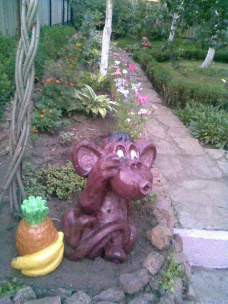 Как сделать фигурки, скульптуры для сада и участка