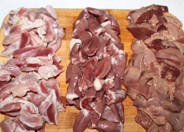 Куриные потроха – польза и вред, калорийность печени, сердечек и желудков