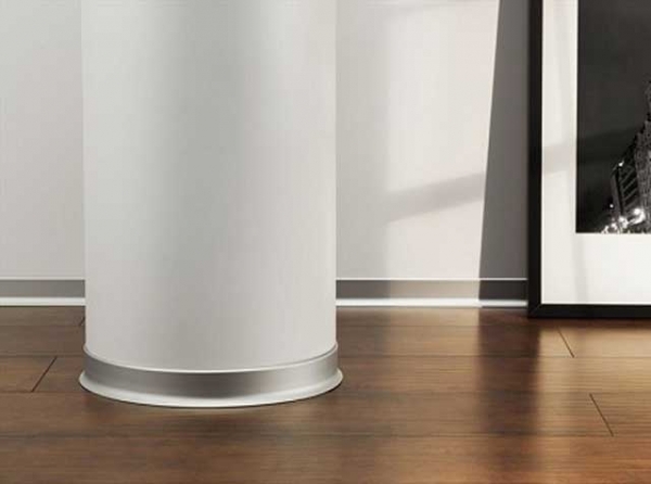 Алюминиевый плинтус для пола: анодированный, щиткованное серебро