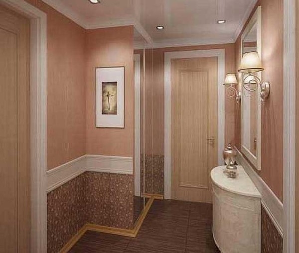 Обои в коридор: выбор типа, цвета, комбинирование Обои в коридор: выбор типа, цвета, комбинирование