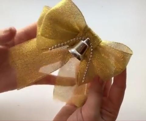 Как правильно сделать бант на елку из ленты