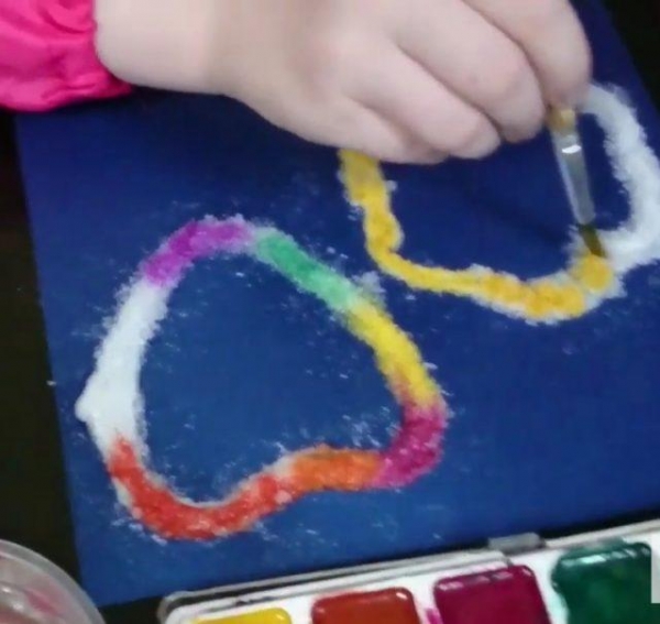 Как правильно рисовать солью, акварелью и клеем Как правильно рисовать солью, акварелью и клеем