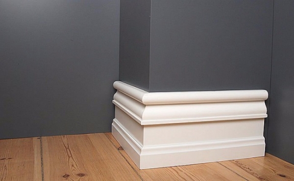 Плинтус напольный полиуретановый широкий: описание, характеристики, монтаж