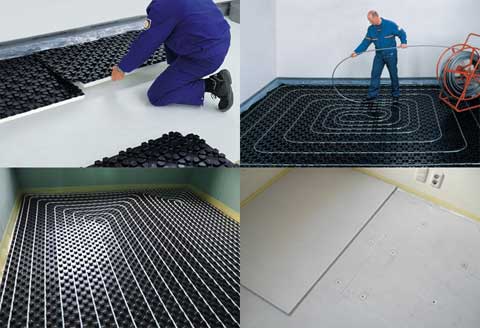 Маты для водяного теплого пола из пенополистирольных плит Маты для водяного теплого пола из пенополистирольных плит