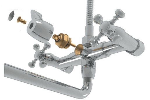 Устройство и ремонт смесителя для ванной с душем Устройство и ремонт смесителя для ванной с душем