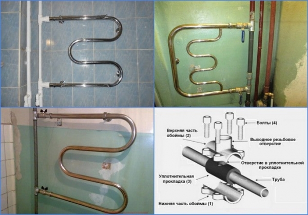 Змеевик для ванной комнаты: выбор и особенности установки Змеевик для ванной комнаты: выбор и особенности установки