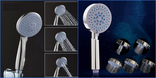 Душевая стойка с тропическим душем и смесителем для ванной