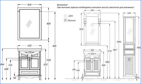 Высота установки раковины в ванной: стандарт от пола Высота установки раковины в ванной: стандарт от пола