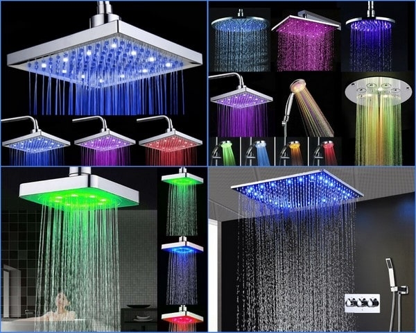 Душевая стойка с тропическим душем и смесителем для ванной