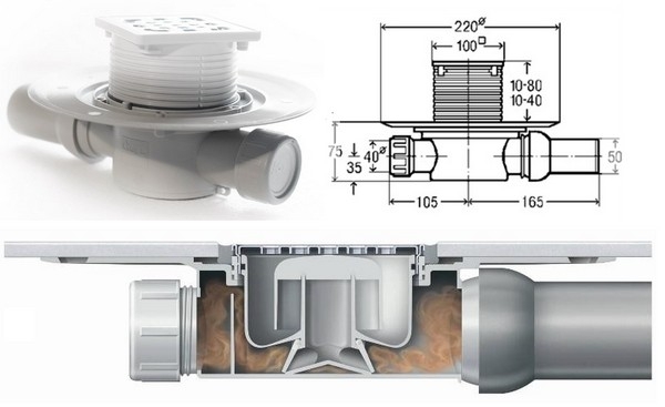Как установить трап для душа в полу под плитку