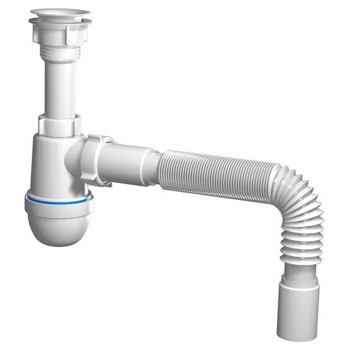 Сифон для кухонных моек &mdash; виды, устройство и монтаж