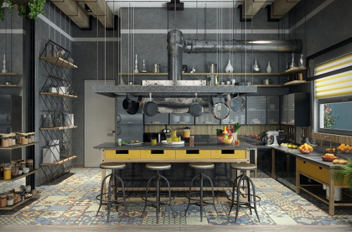 Индустриальный стиль в интерьере