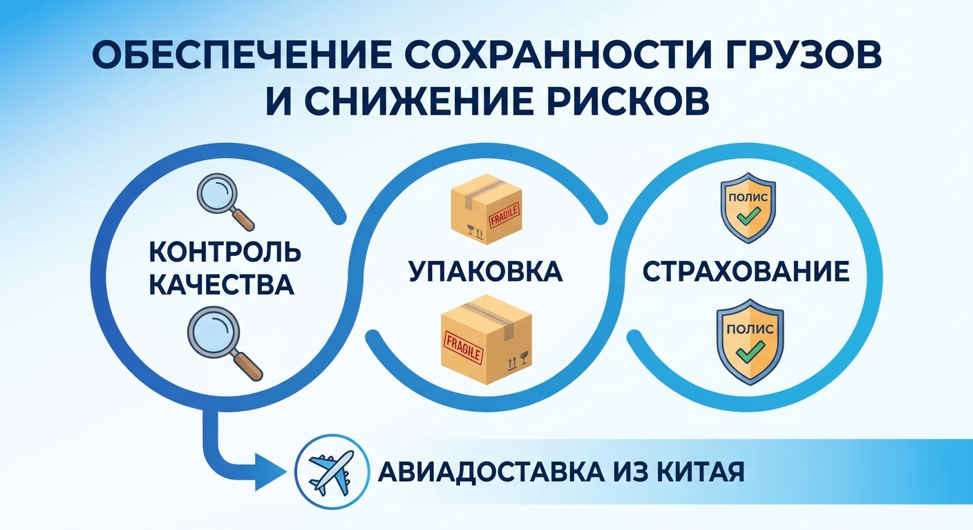 Контроль качества, упаковка и страхование при авиадоставке из Китая: как обеспечить сохранность грузов и снизить риски